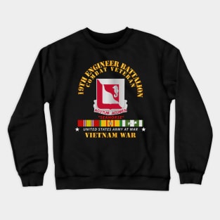 19th Engineer Battalion with Vietnam Service Ribbons Crewneck Sweatshirt